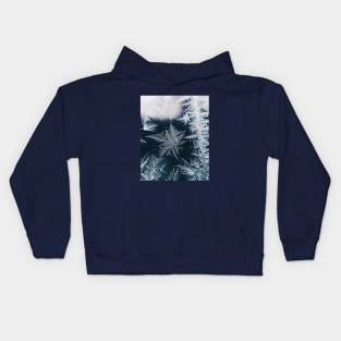 Snowflakes Frosted Glass Winter Kids Hoodie